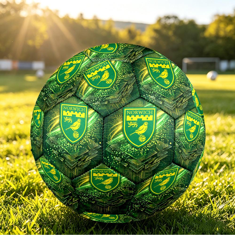 Футбольный мяч Norwich City, размер 5, с принтом, противоскользящий, для взрослых, сувенир для футбольных фанатов