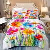 Floral Bedding Set 3D Printed Duvet Cover Set Skin-Friendly Single Twin Double Size Bedroom Decor Duvet Cover Set Birthday Gift