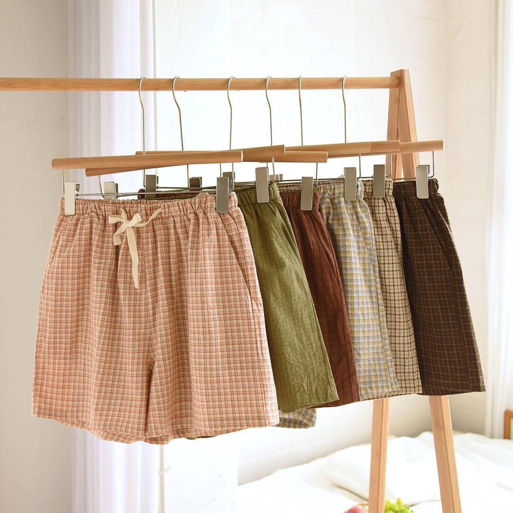 Женская летняя стираная пижама и пляжные шорты из чистого хлопка