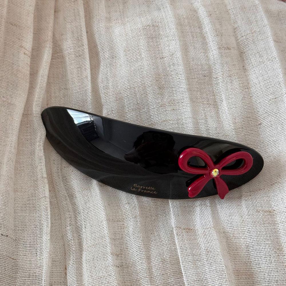 Vintage High-Grade Acetate Spring Clip Women Girls Korean Low Ponytail Hairpin Bowknot Temperament Hair Clip Hair Accessories