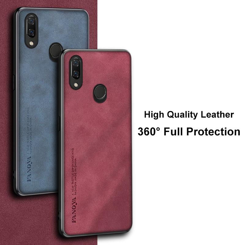 Чехол для Redmi Note 7 Роскошный чехол для телефона из ПУ кожи для Xiaomi Redmi Note 7 Pro Note7 Задняя крышка Матовый силикон Полная защита
