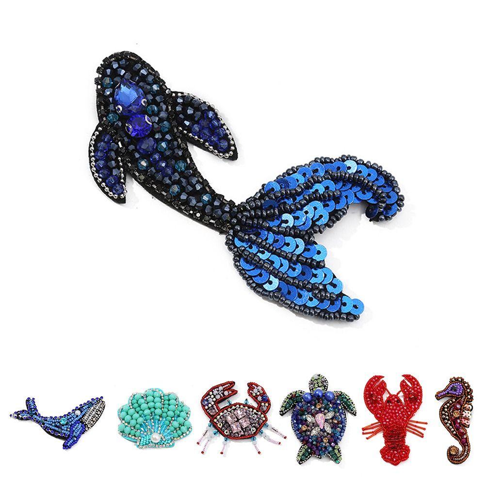 Морской конь Морское животное Нашивки 3D Мультяшные нашивки Для DIY рукоделия и украшения одежды