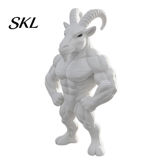 Уникальный подарок для любителей животных 3D-печатная фигурка мускулистого козла, скульптура, декор для стола, полки в художественном домашнем офисе, забавный подарок для посетителей тренажерного зала, любителей, современное моделирование