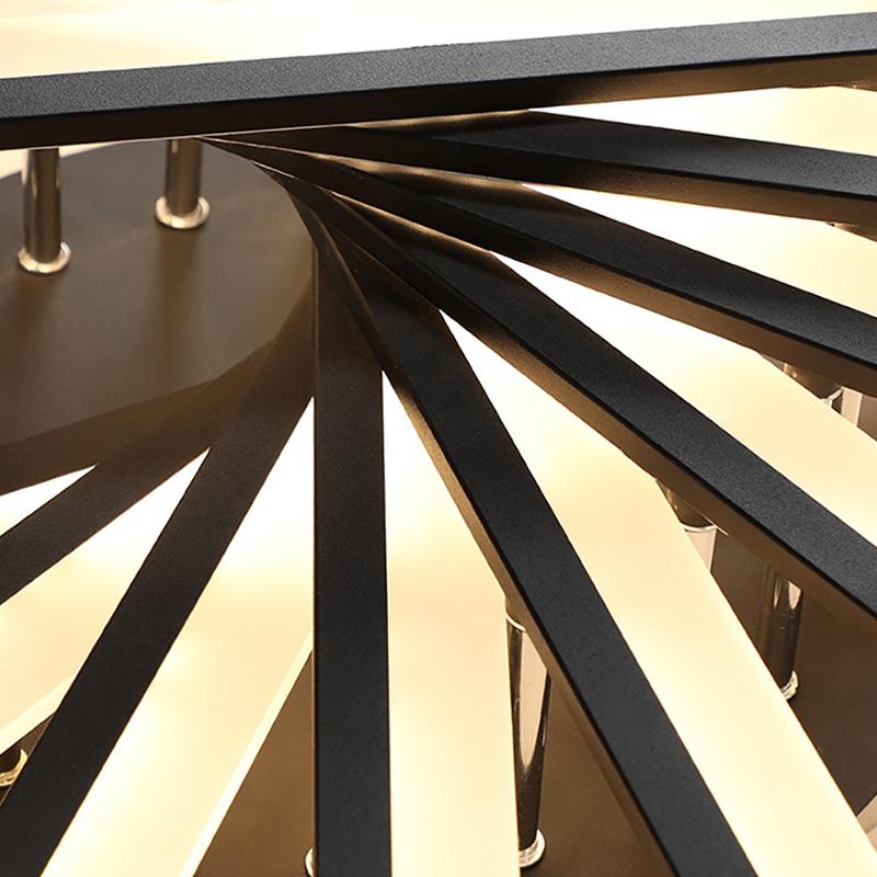 Современные светодиодные люстры, потолочные светильники, внутреннее освещение для кабинета, гостиной, спальни, черно-белые светильники, входное напряжение 90–220 В