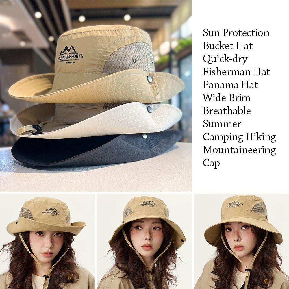 Quick-dry Fisherman Cap Sun Protection Panama Hat Summer Sun Hat Camping Hiking
