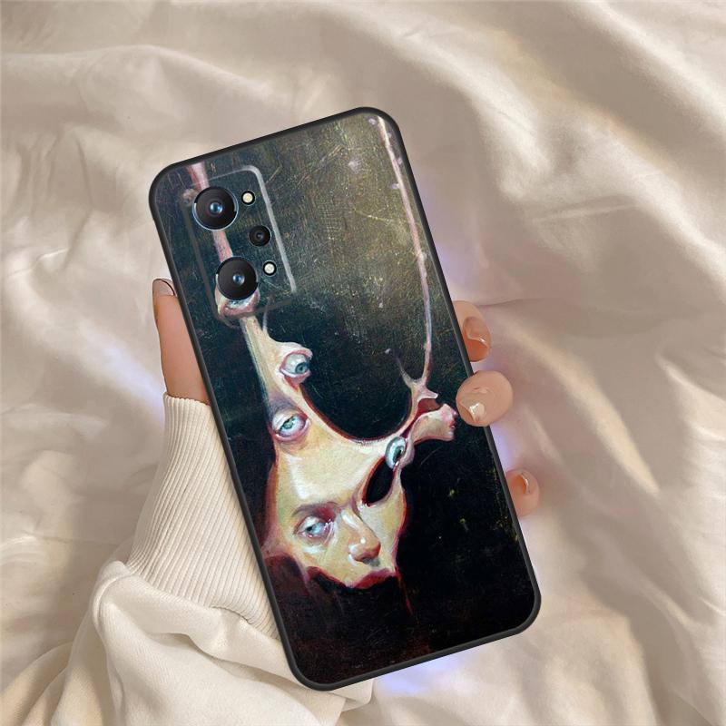 Чехол 'Страшное Лицо Глаза' для Realme C75 C67 C63 C55 C51 C61 C53 C35 C65 C71 11 12 13 14 Pro Plus GT6 GT7 15 Pro