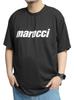 Мужская футболка Marucci & Victus с коротким рукавом Dry, один цвет, принт с логотипом, влагоотводящая, быстросохнущая, 4,1 унции, сшитая по деталям, черный, размер 5XL