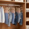Iron Multi-Layer Trouser Racks Hanging Scarf Tie Rack Durable Pants Hangers  for Home