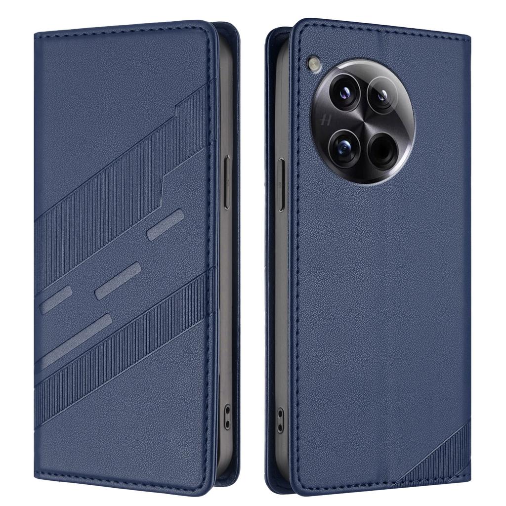 For OnePlus 12 5G Phone Cases Punk Style Imprinted Wallet Stand Leather Cover