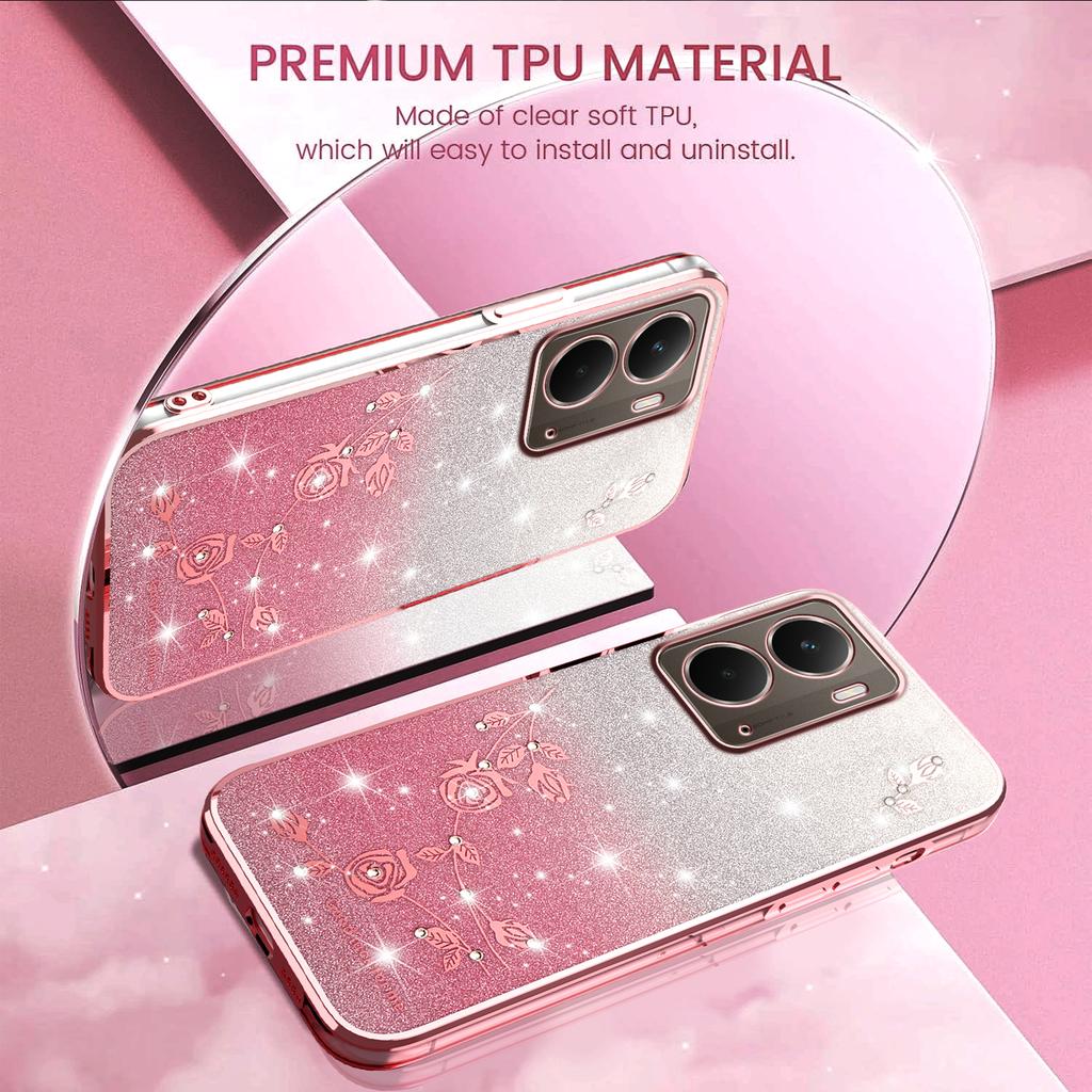 For Realme P3 5G Case Flower TPU Flexible Gradient Phone Cover