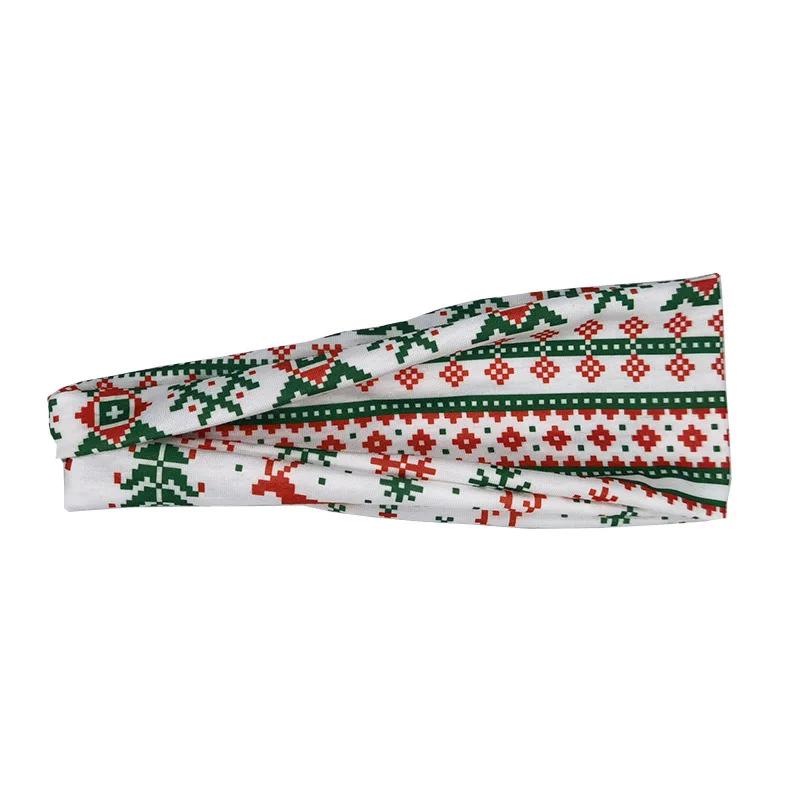 Merry Christmas Headbands for Women Hairband Sports Fitness Yoga Running Sweatband Snowman Snowflake Headwraps Fashion Headwear Hair Accessories Gifts