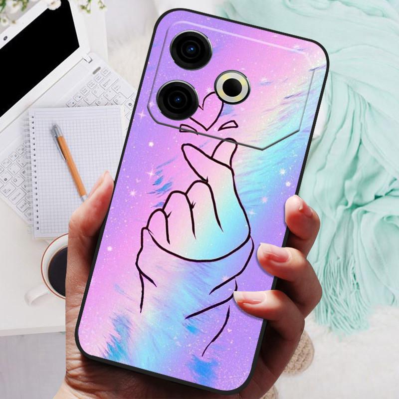 Для чехла Tecno Pova 6 Neo Pova6 Neo Роскошный телефон Силиконовая задняя крышка Для чехлов Tecno Pova 6 Neo Pova 6Neo Защитная оболочка Capas