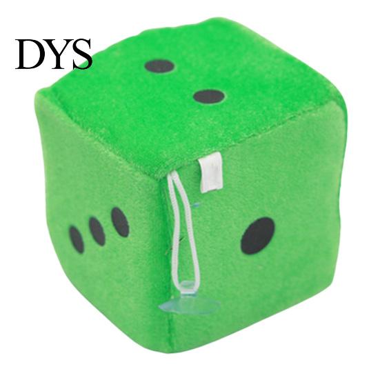 Hanging Dice Pendant Fuzzy Three Dimensional with Suction Cup Printing Dots Cartoon Plush Toy Decoration Various Sizes Dot for Home