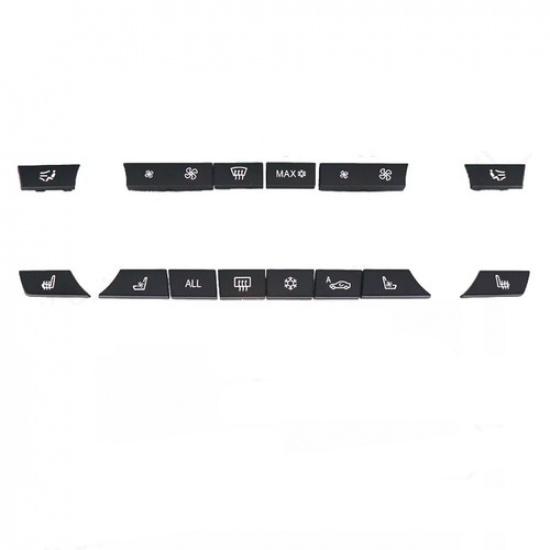 Set 14 Button Key Caps A/C Heater Switch Repair Kit For BMW 5 6 7 F10 F01 F12