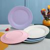 25cm Plates Dinnerware Wheat Straw Plates Unbreakable Lightweight Dinner Plates Reusable Plastic Set Set Dinner