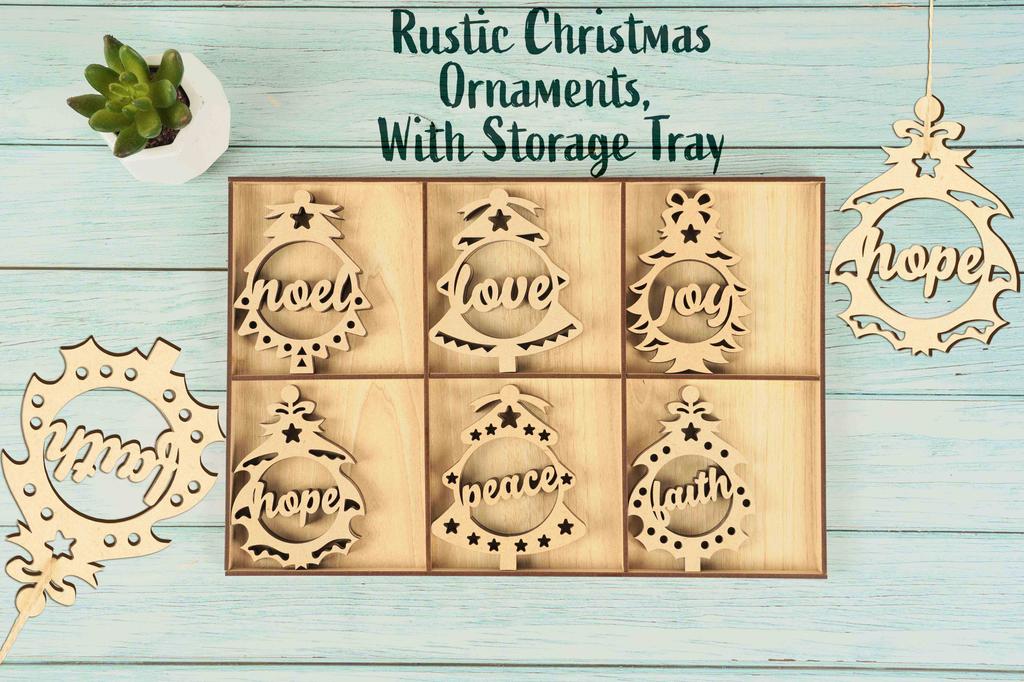 Inkdotpot 18 шт. Рождественские украшения, незаконченные деревянные лазерные вырезы в форме дерева/колокольчика, подвесное украшение