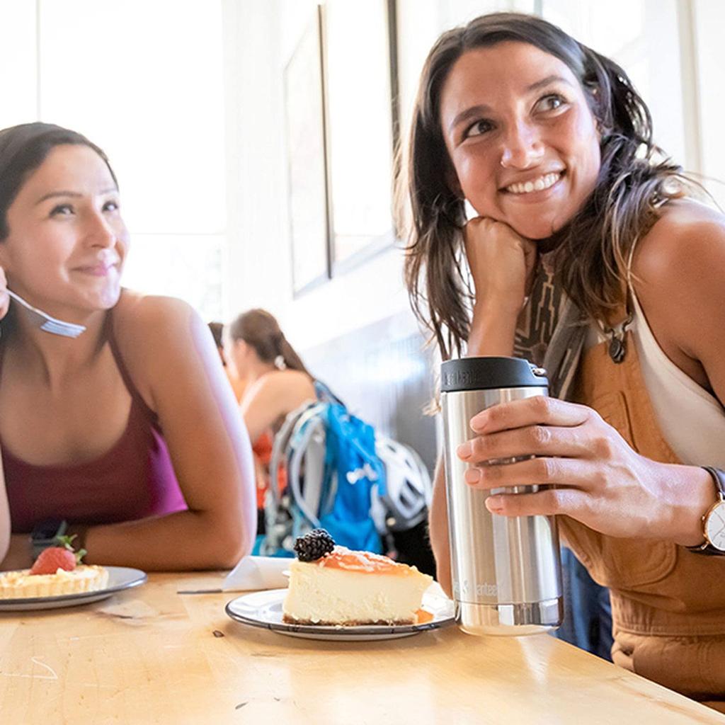 Klean Kanteen TK Wide Mug with Cafe Cap, Black, 12oz (355ml), 1008341