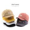 Unisex Korean-Japanese Style Spring/Summer Short Brim Patch Baseball Cap with UV Protection