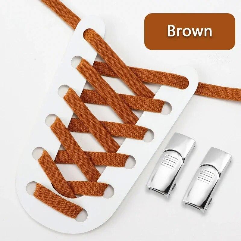 1Pair Magnetic Elastic Laces Sneakers Shoelaces Lock No Tie Shoe Laces Without Ties Double-layer Kids Adult Shoes Accessories