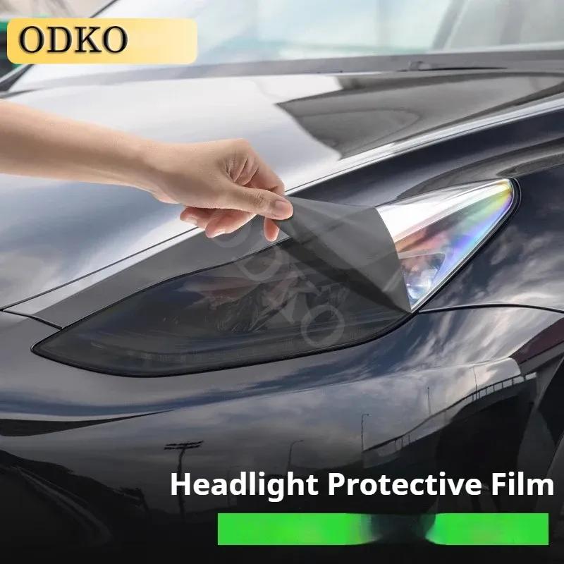 For Porsche 718 Spyder Cayman GT4 GT4RS - 2pcs Car Headlight Protective Cover Film Headlight 8.5mil Invisible TPU PPF
