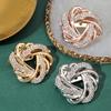 High-End Rhinestone Women's Scarf & T-Shirt Knotting Brooch Pin Accessory