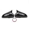 Rear View Side Mirror Cover For Ford Mondeo / Fusion 2013-20 Carbon Fiber Style
