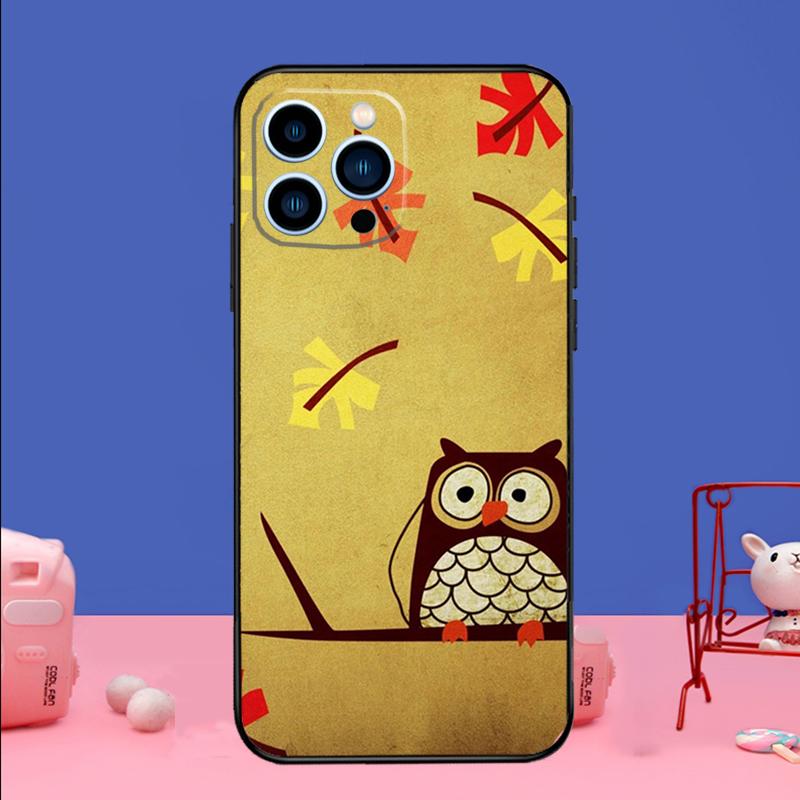 Baby Cute Owl Phone Case For iPhone 17 Air 16 15 14 11 12 13 Pro Max 13 mini 15 16 Plus 16e Bumper Cover