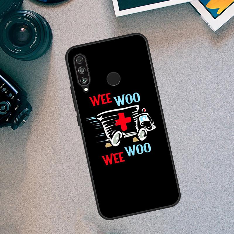 Ambulance EMS EMT Paramedic For Huawei Nova Y70 Y91 Y72 Y73 Y60 Y90 Y61 8i 7i 11i 12i 12s 9 10 SE P20 P30 P40 Lite Case