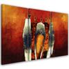 Картина из трех частей, печать на холсте, африканское племя людей