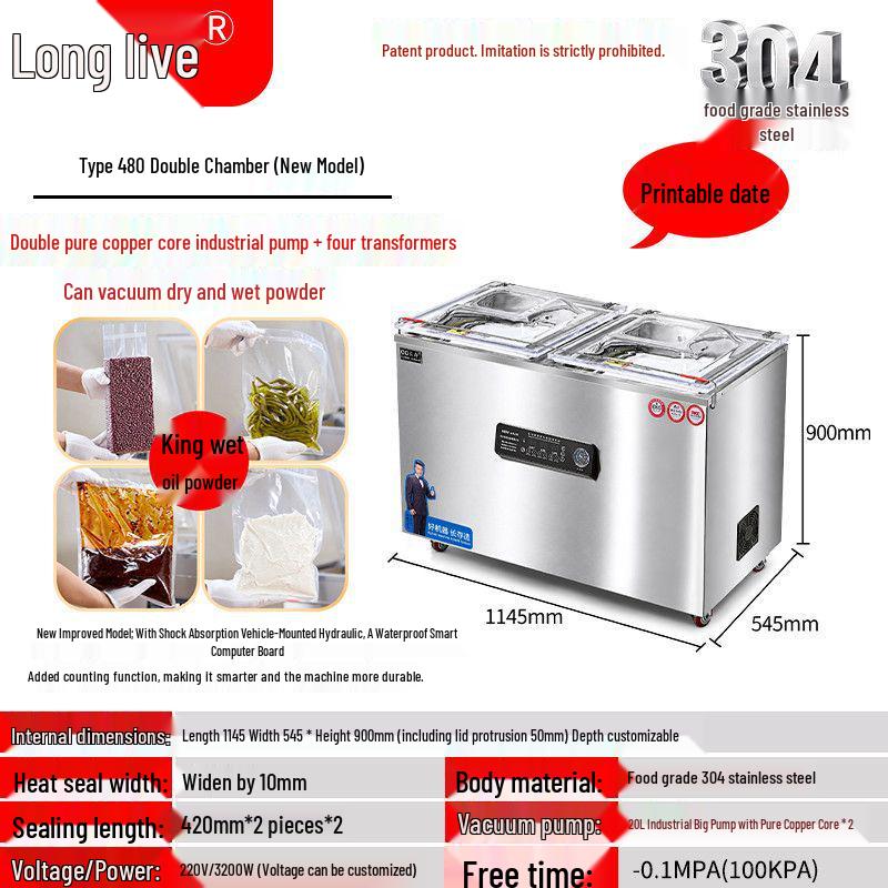 Fully Automatic Vacuum Sealer for Large Commercial and Home Use