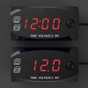 Motorycycle DC 6V-30V 2 в 1 цифровые часы напряжения вольтметр IP67 водонепроницаемый тестер батарея