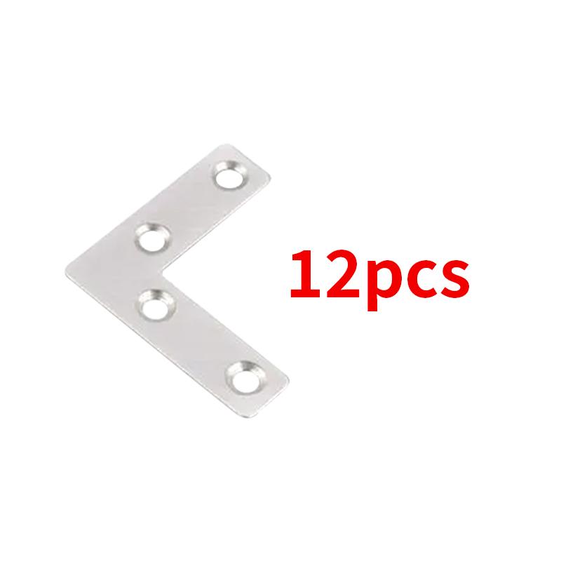 12pcs large medium small L-shaped corner bracket with right angles and fasteners suitable for tables chairs hardware accessories