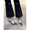 Fashion Bling Women Heeled Sandals Stilettos Slingback 2025 Fashion Summer Sexy Dress Luxury Pumps Party Sandalias