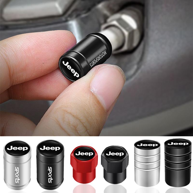 Aluminum Car Tire Valve Cap Car Truck Motorcycle Bicycle Tire Wheel Valve Dust Cover for Jeep JPB Renegade Wrangler jk Compass G ANT1