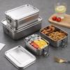 Stainless Steel Lunch Box Stackable Bento Box for Soup Salad Leftover Meals Portable Reusable Meal Prep Container for Home Work Travel Outdoors