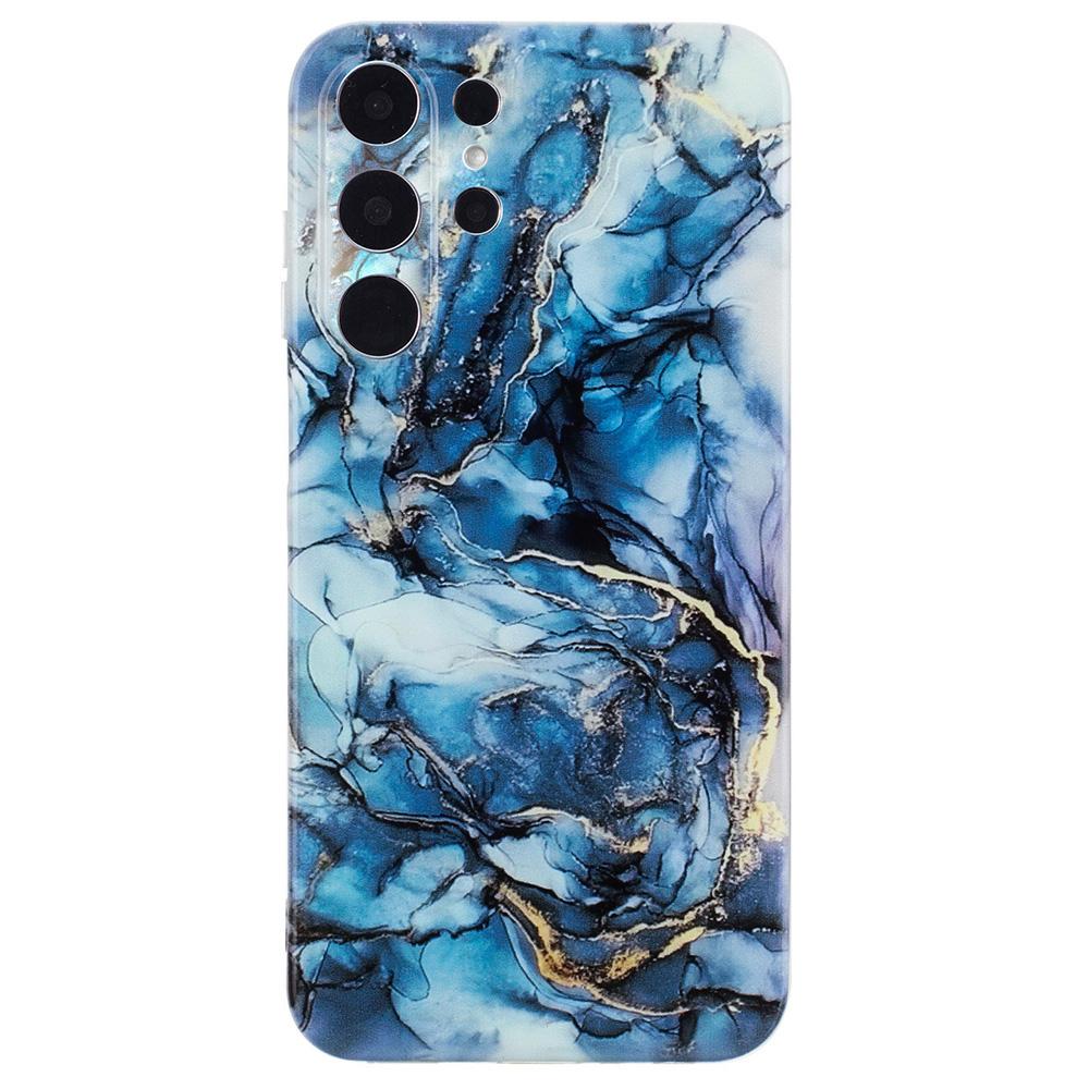 For Samsung Galaxy S24 Ultra Case Marble Effect Pattern Design TPU Phone Cover