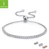 Sterling Silver S925 Women'S Adjustable Box Bracelet, Simple And High-End Temperament Bracelet