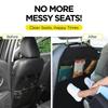 Car Back Seat Cover for Kids with 3 Pocket Storage Organizer Waterproof Kick Mats Backseat Protector Seat Back Kick Protector