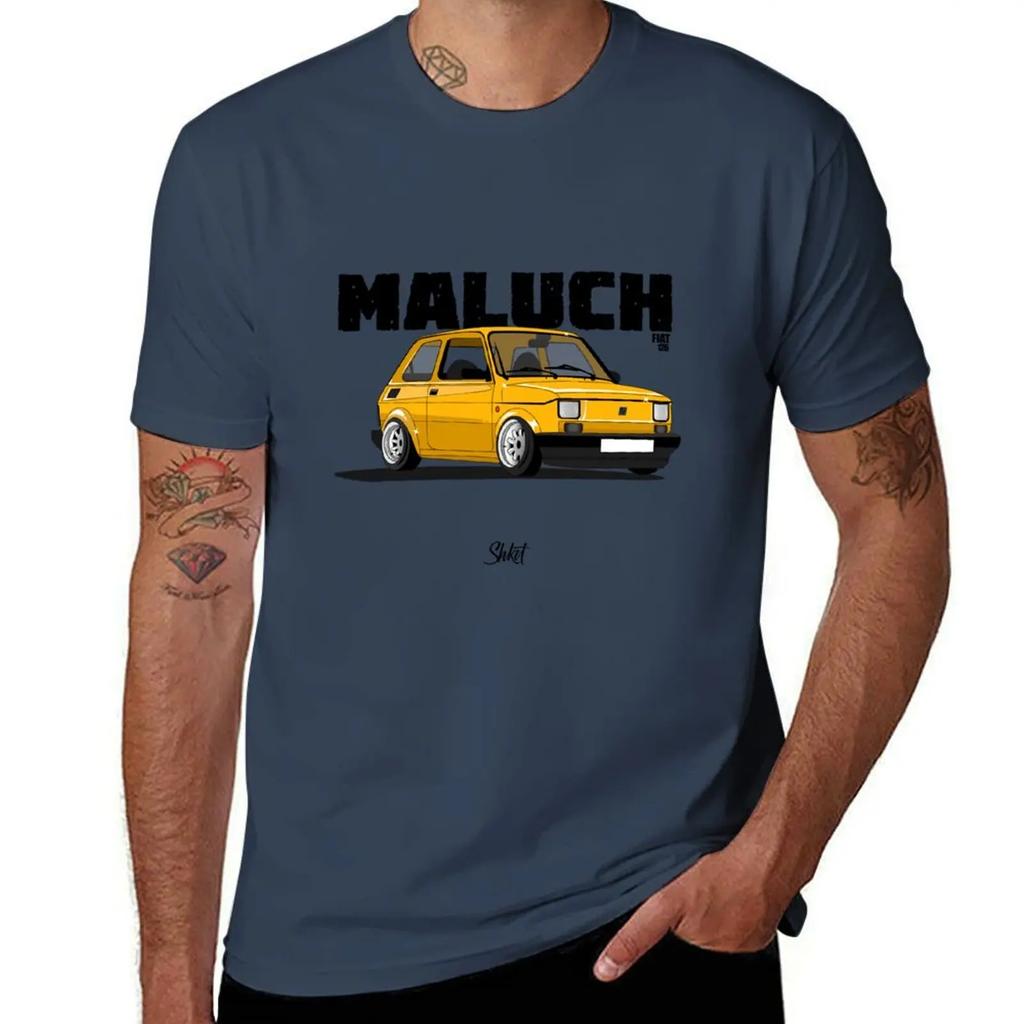 Футболка с графическим принтом Fiat 126 MALUCH для мальчика, новая коллекция, милые топы, дизайнерская футболка для мужчин