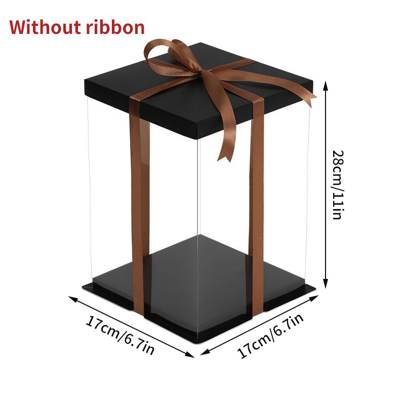 Прозрачная коробка для торта Прозрачные подарочные упаковочные коробки Упаковка для торта на день рождения Контейнеры для хранения конфет Декор для вечеринки в честь годовщины