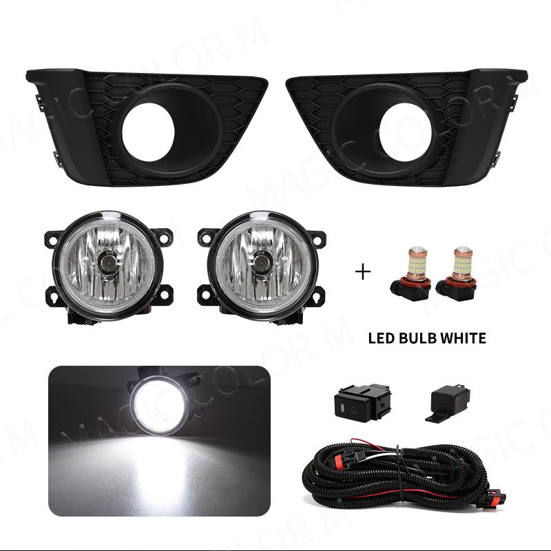 DRL Fog Lights Daytime Running Lamp LED for Honda Fit JAZZ 2014 2015 2016 2017 Wires Switch Relay Bumper Driving Car Accessories