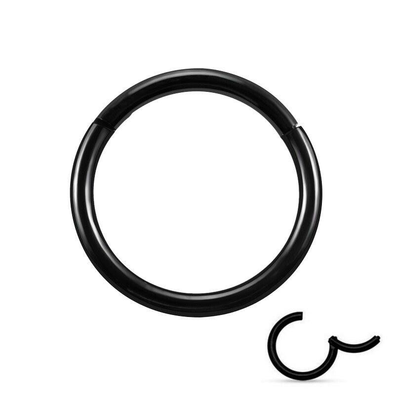 Titanium Hinged Segment Hoop Nose Ring Nipple Clicker Ear Cartilage Tragus Helix Lip Body Piercing