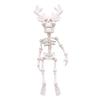 Halloween Skeleton Refrigerator Magnet 3D Printed Poseable Skeleton Figurine with Movable Joints Articulated Skeleton Fridge Magnetic Decoration