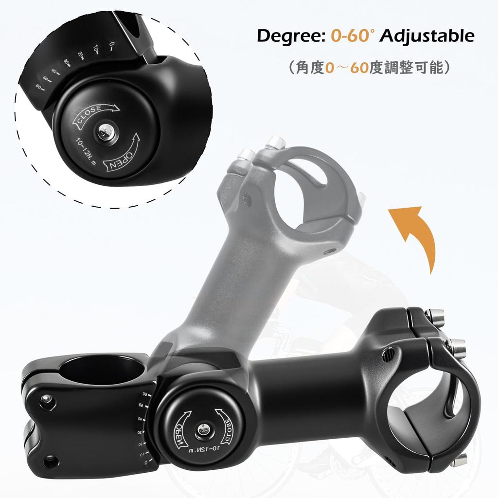 TRIWONDER Bicycle Stem Handlebar Stem Aluminum 31.8mm Handlebar 28.6mm Column