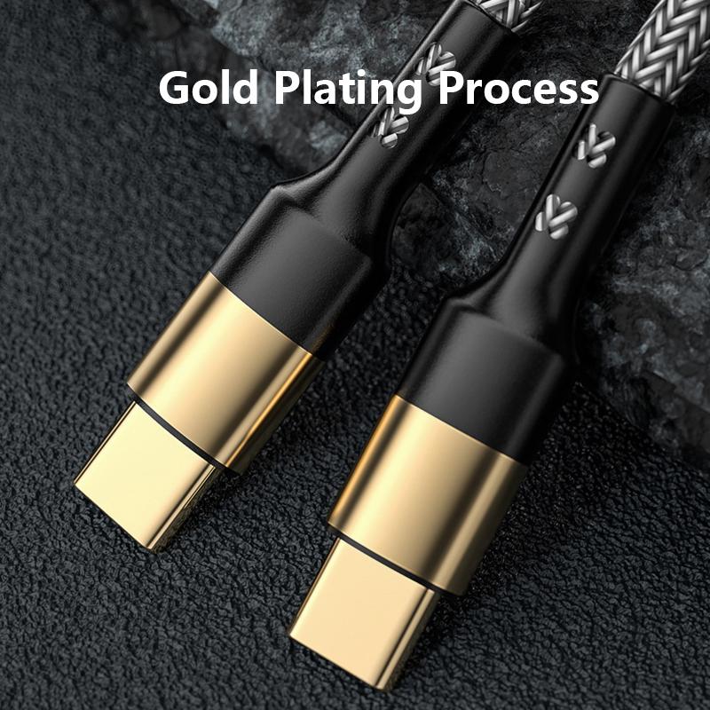 VAORLO Зарядный кабель USB C — USB Type C, 60 Вт для Samsung S20, 5A CC, для MacBook iPad Pro, быстрая зарядка 4.0