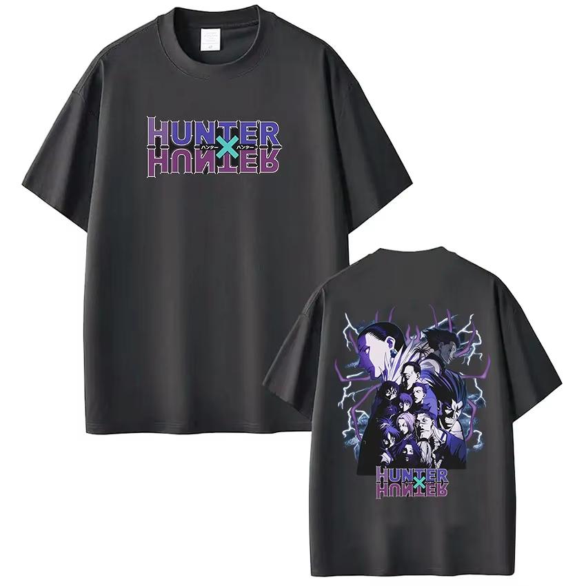 Anime Hunter x Hunter Phantom Troupe Members Comic Print Short Sleeve T-shirt, Unisex Loose Pure Cotton Casual T-Shirt
