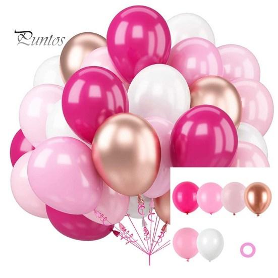Набор из 50 латексных шаров, металлические шары-конфетти, легко собираемые праздничные шары с лентой для детей, дня рождения, детского праздника, свадьбы, принадлежности