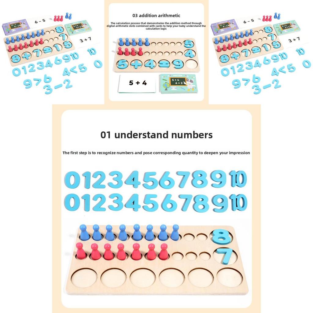 Wooden Educational Toy For Kids With Number Counting And Addition Skills For Early Learning