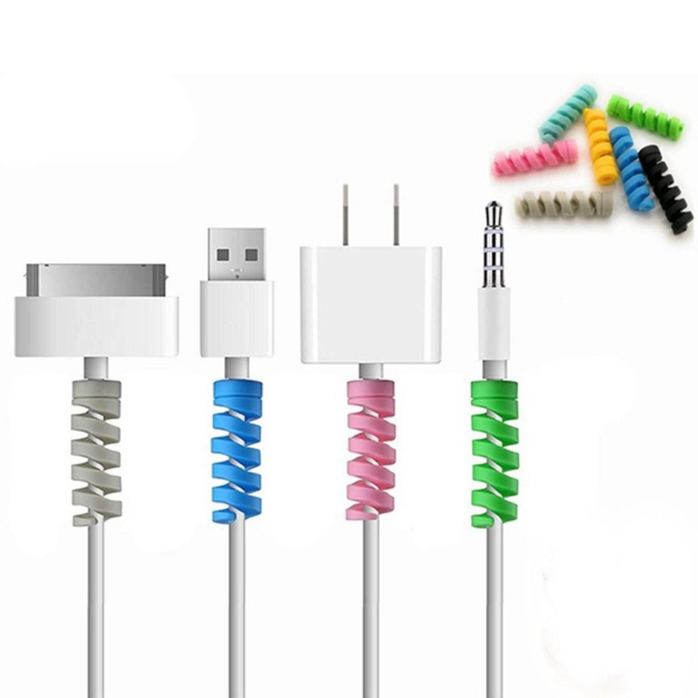 Держатель кабеля Спиральный протектор кабеля Защитный рукав для проводов Органайзер для кабеля Защита зарядного кабеля