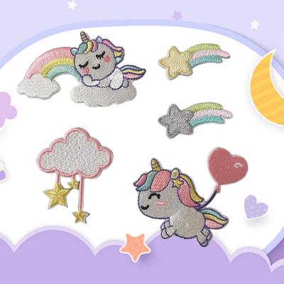 Очаровательная мультяшная звезда вышитая тканевая нашивка для сумок и одежды